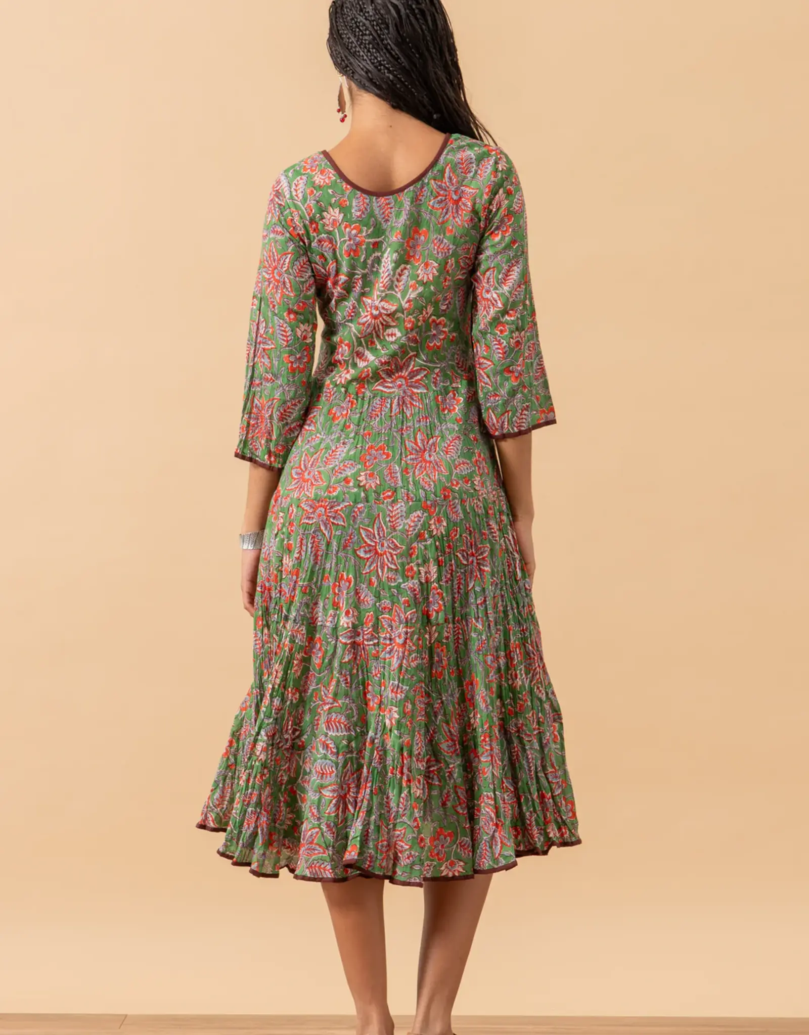 Trade Cloth  Santa Fe Dress 3/4 Sleeve Jada