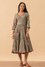 Trade Cloth  Santa Fe Dress 3/4 Sleeve Jada