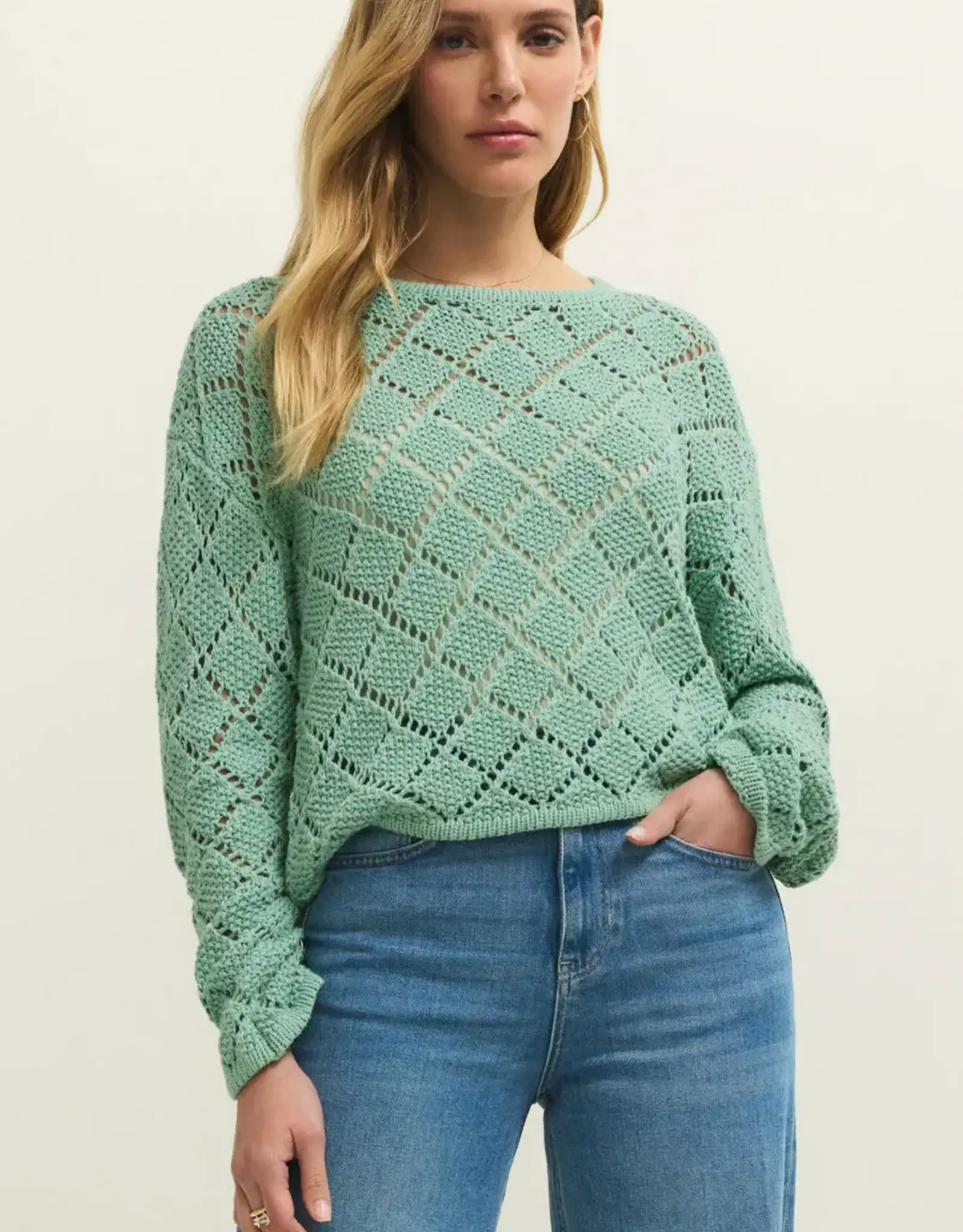Z Supply  Hullen Crochet Sweater