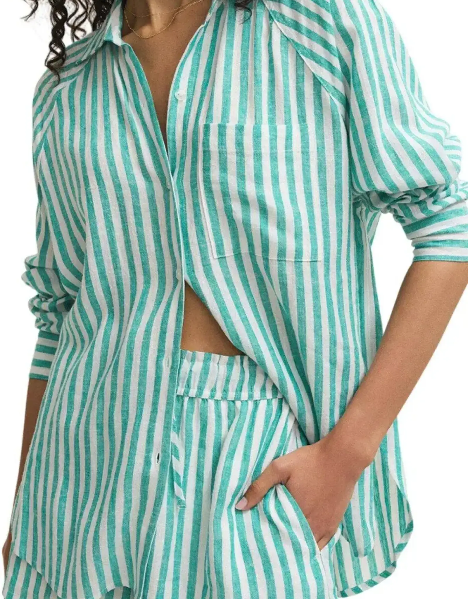 Z Supply Perfect Linen Shirt La Palma