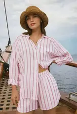 Z Supply  Perfect Linen Shirt Spanish Rose