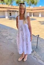 Inizio  Linen Deco Dress Black Stripe