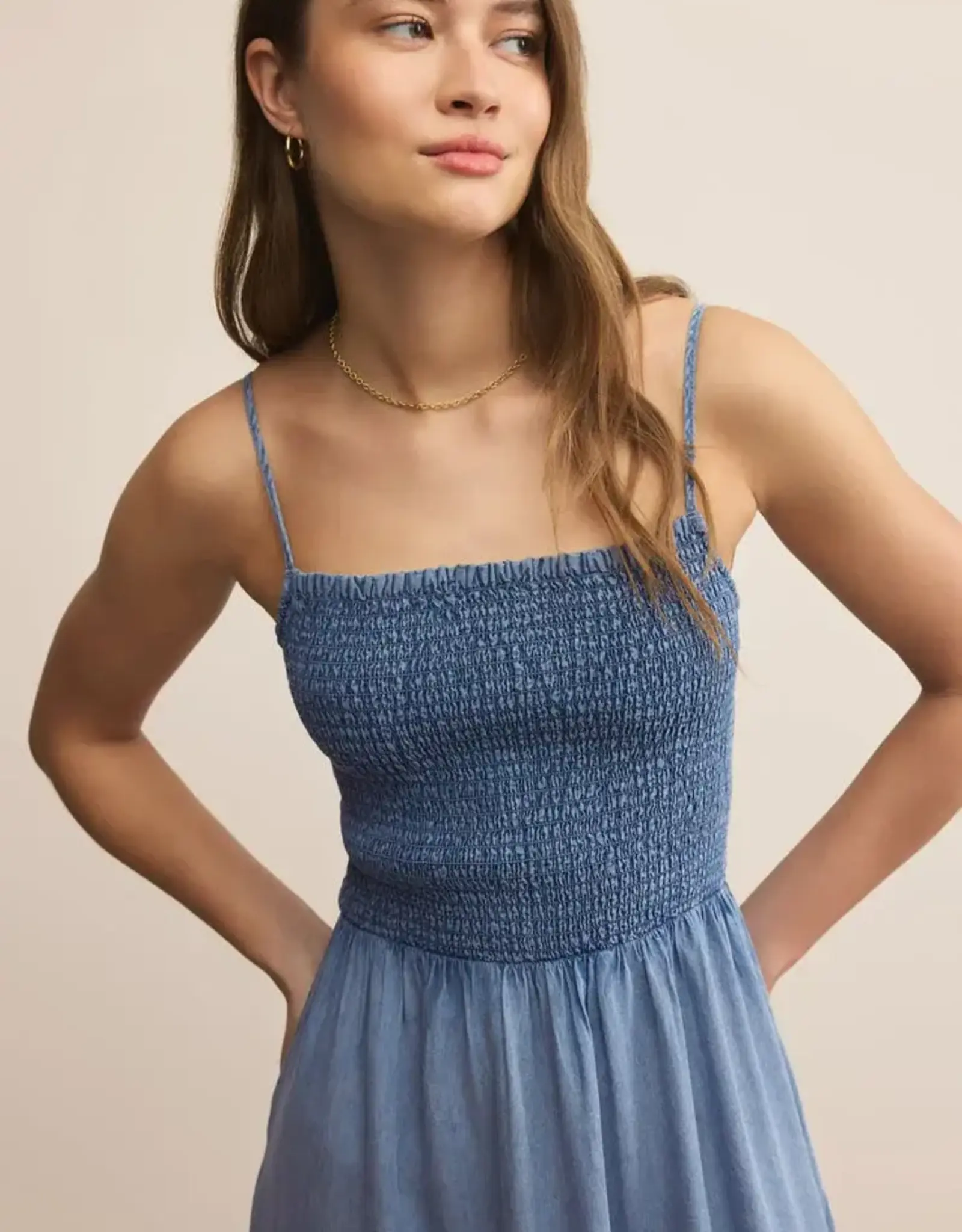 Z Supply  Bayside Chambray Midi Dress