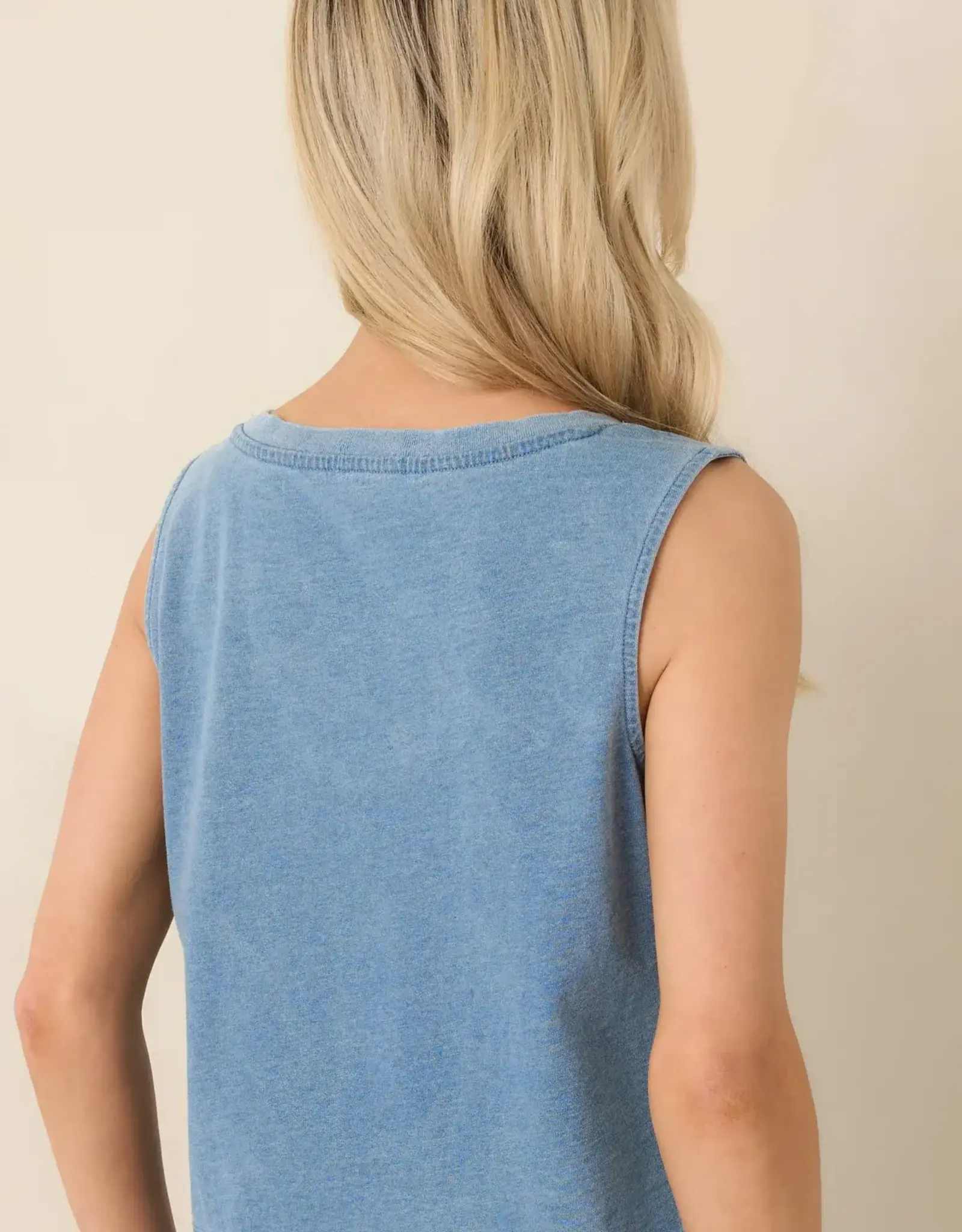 Z Supply  Sloane V-Neck Jersey Denim Tank