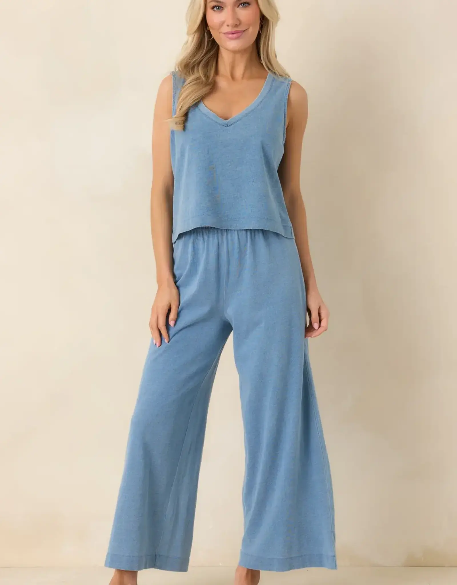 Z Supply  Sloane V-Neck Jersey Denim Tank