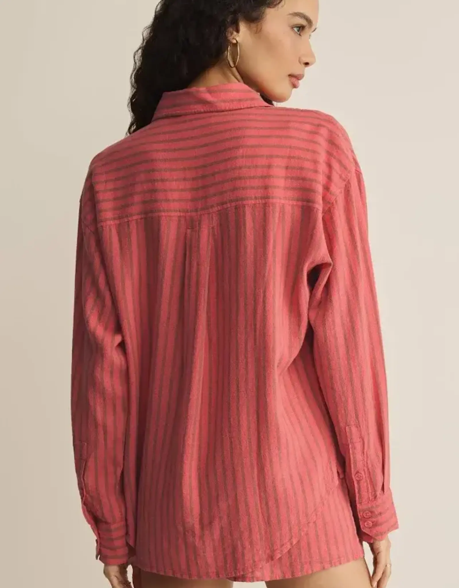 Z Supply Perfect Linen Shirt Gelato