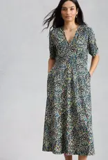 White Stuff Megan Jersey Dress Navy Dot