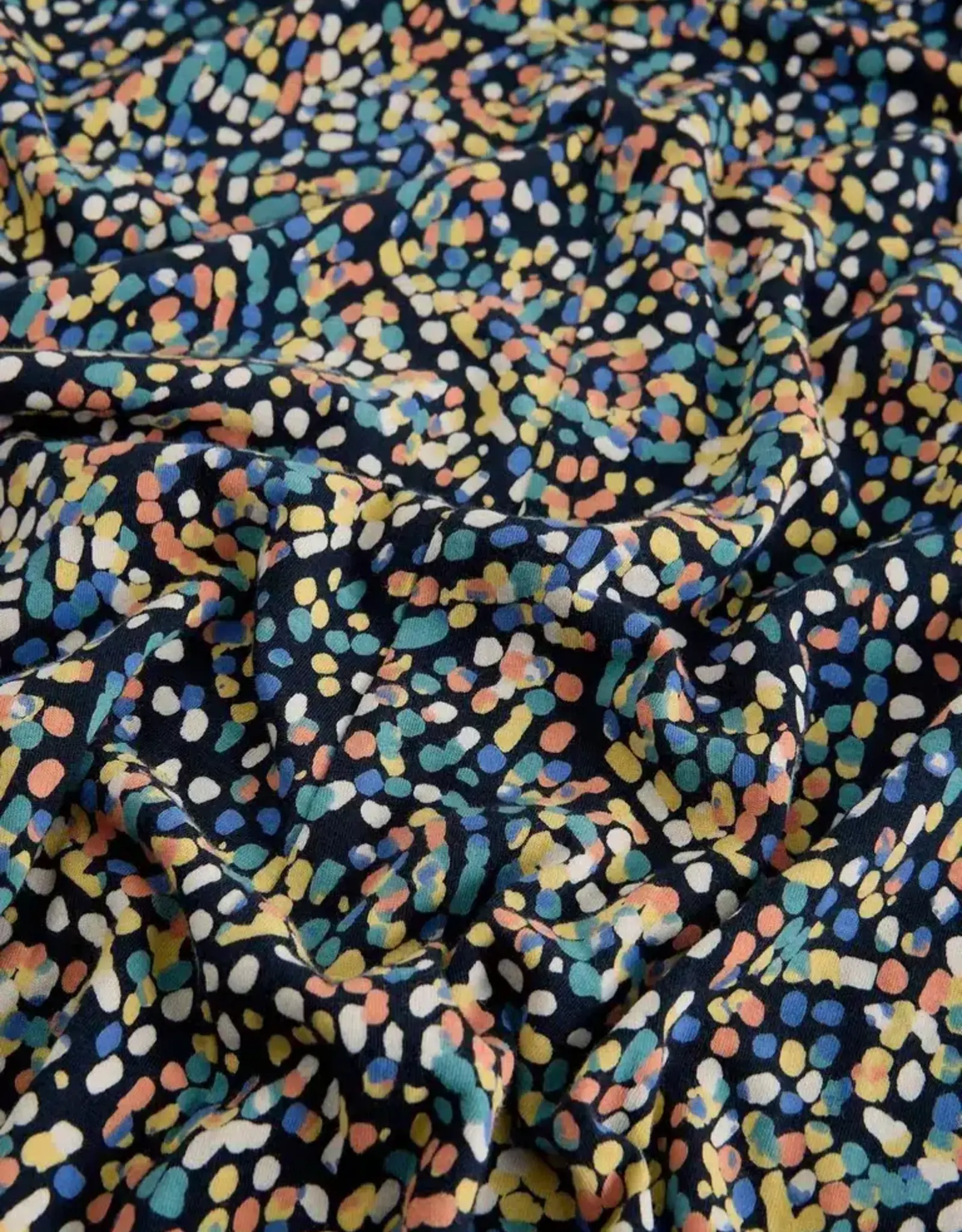 White Stuff Megan Jersey Dress Navy Dot