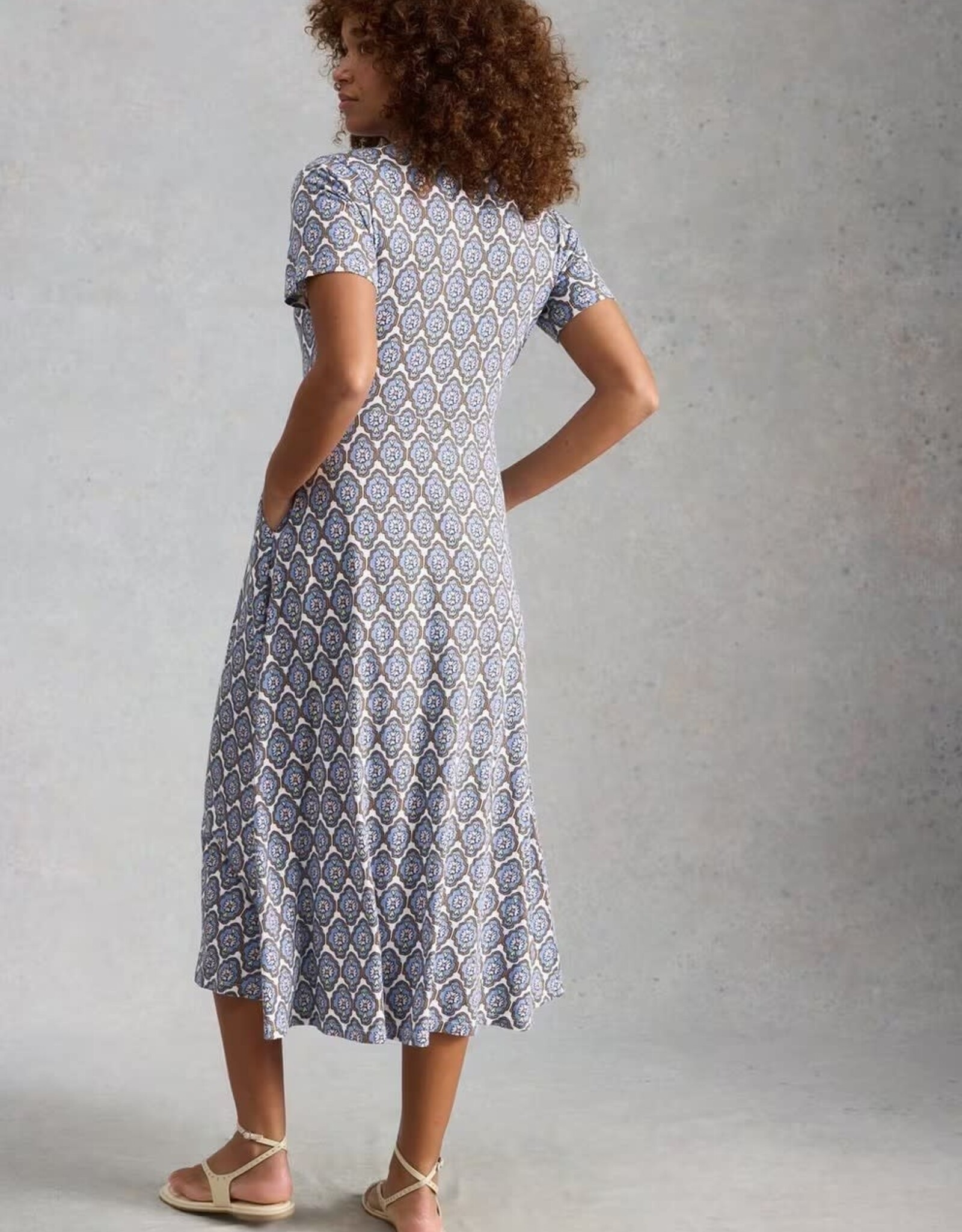 White Stuff  Rua Jersey Dress Periwinkle