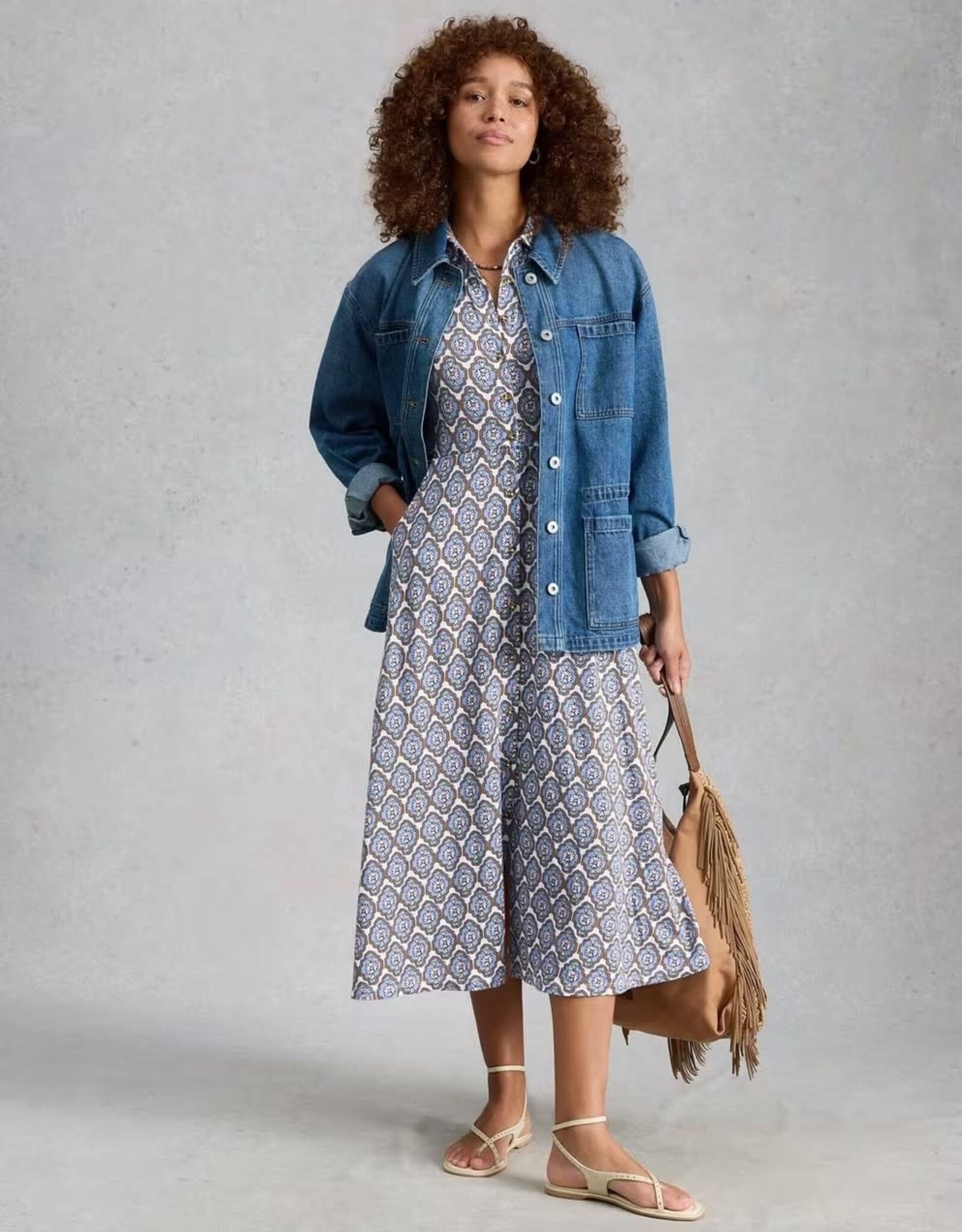 White Stuff  Rua Jersey Dress Periwinkle