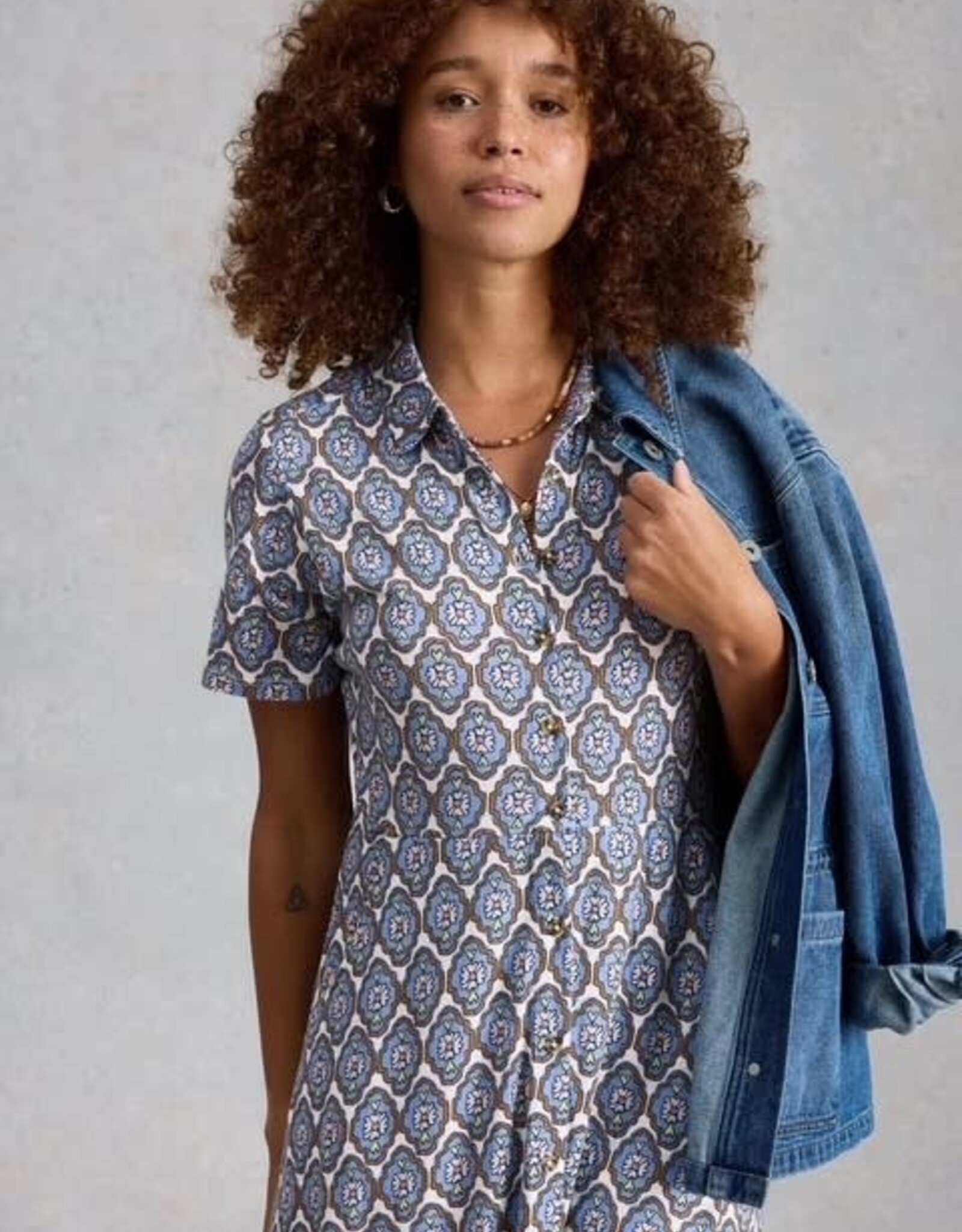 White Stuff  Rua Jersey Dress Periwinkle