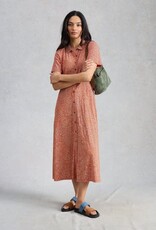 White Stuff  Rua Jersey Shirt Dress Red Print