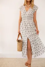 Marea  Fiona Dress Ivory/Indigo Meadow