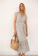 Marea  Fiona Dress Ivory/Indigo Meadow