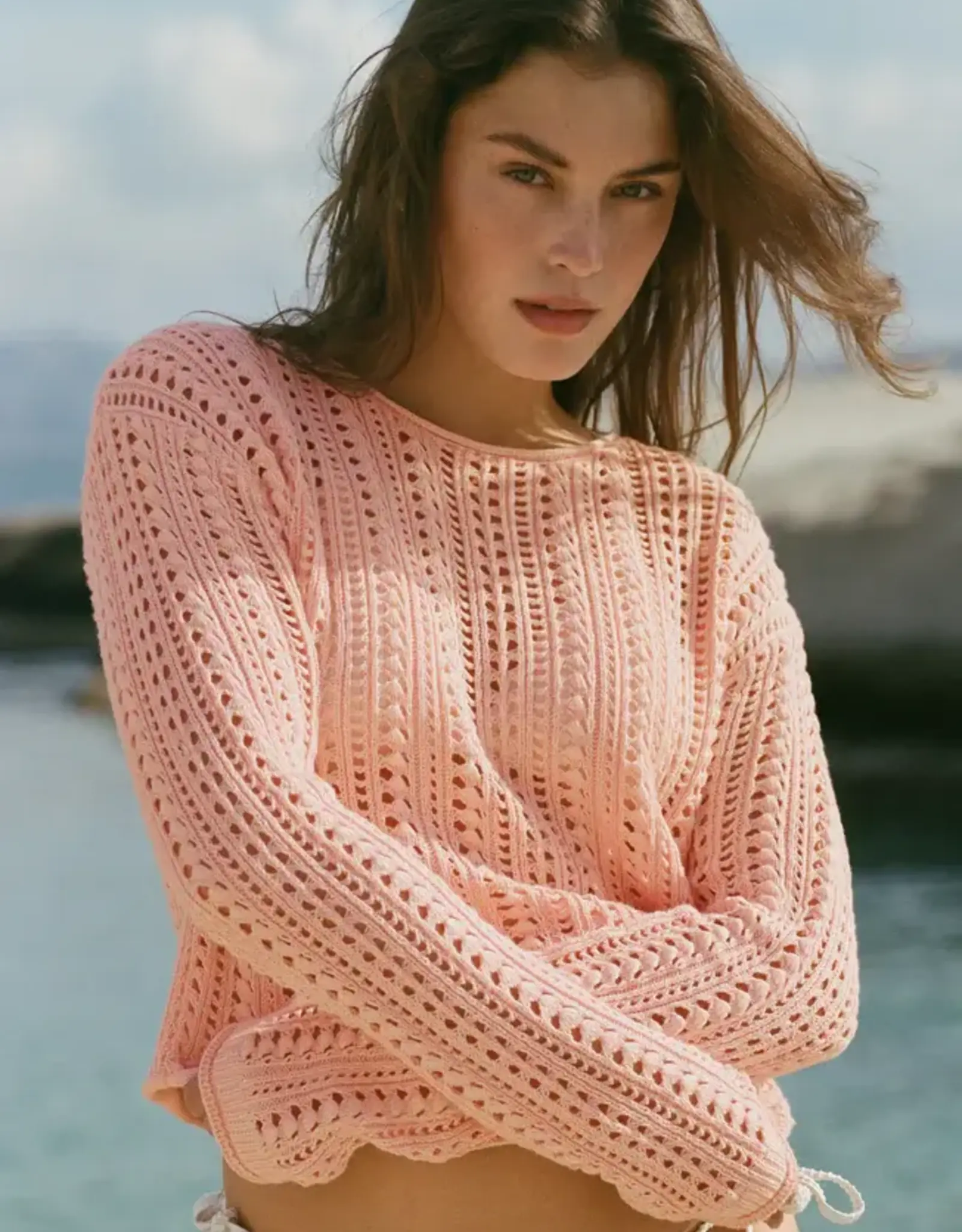 Z Supply Upland Crochet Sweater