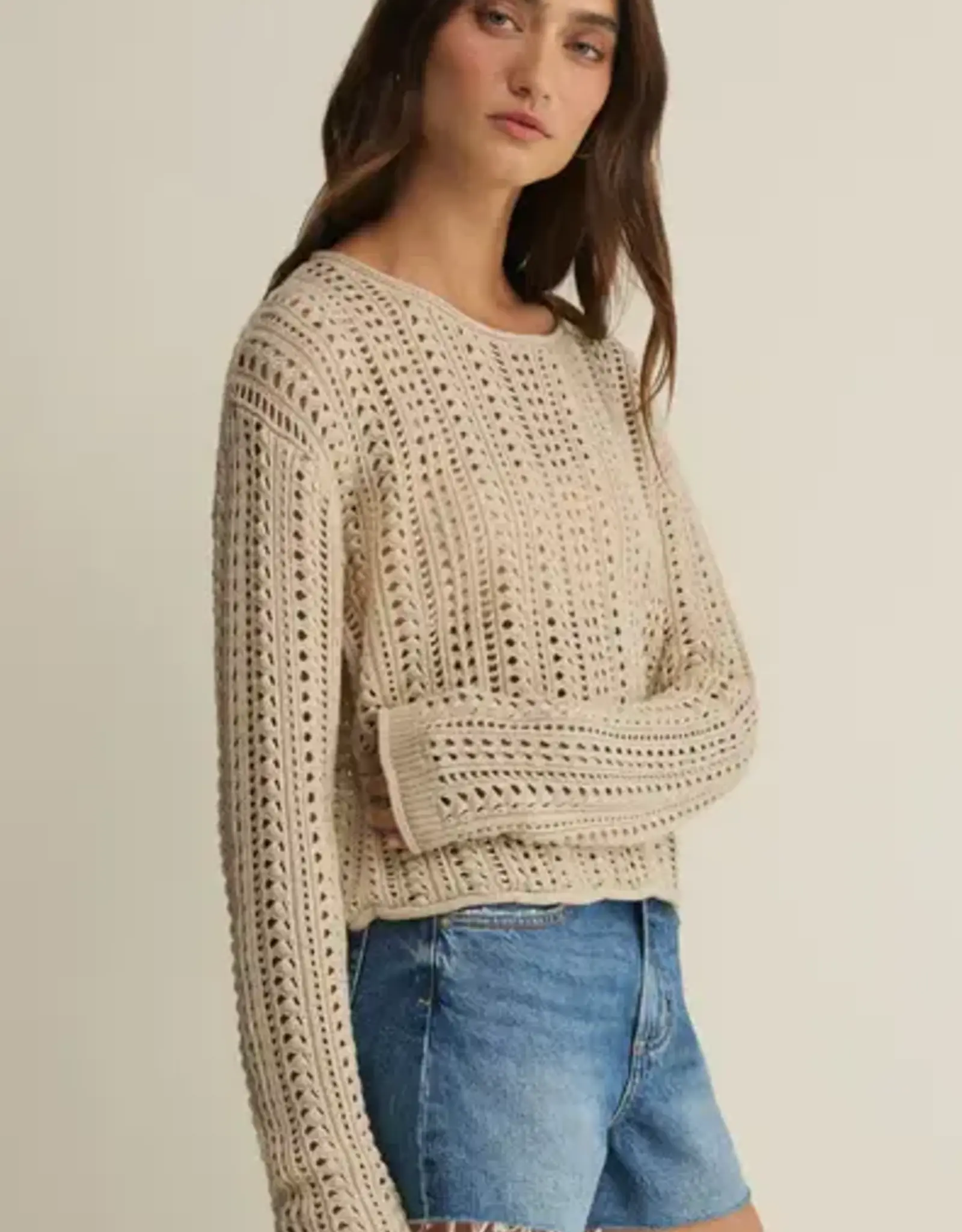 Z Supply Upland Crochet Sweater