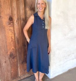 Inizio Collar Linen Dress