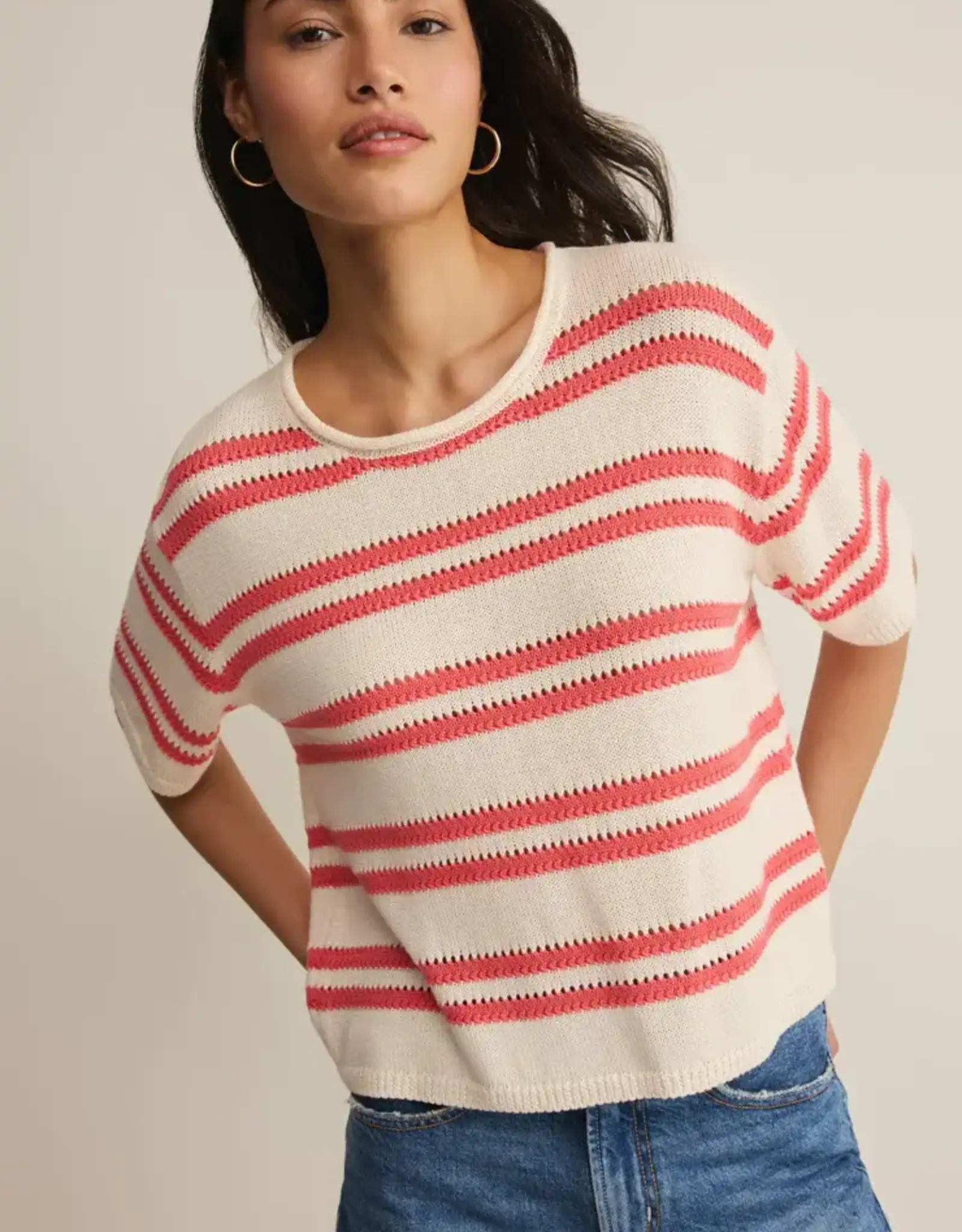 Z Supply  Prado Stripe Sweater Tee