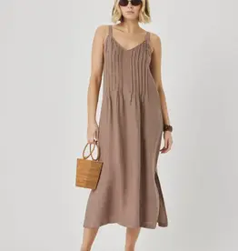 Splendid Stella Linen Pintuck Midi Dress