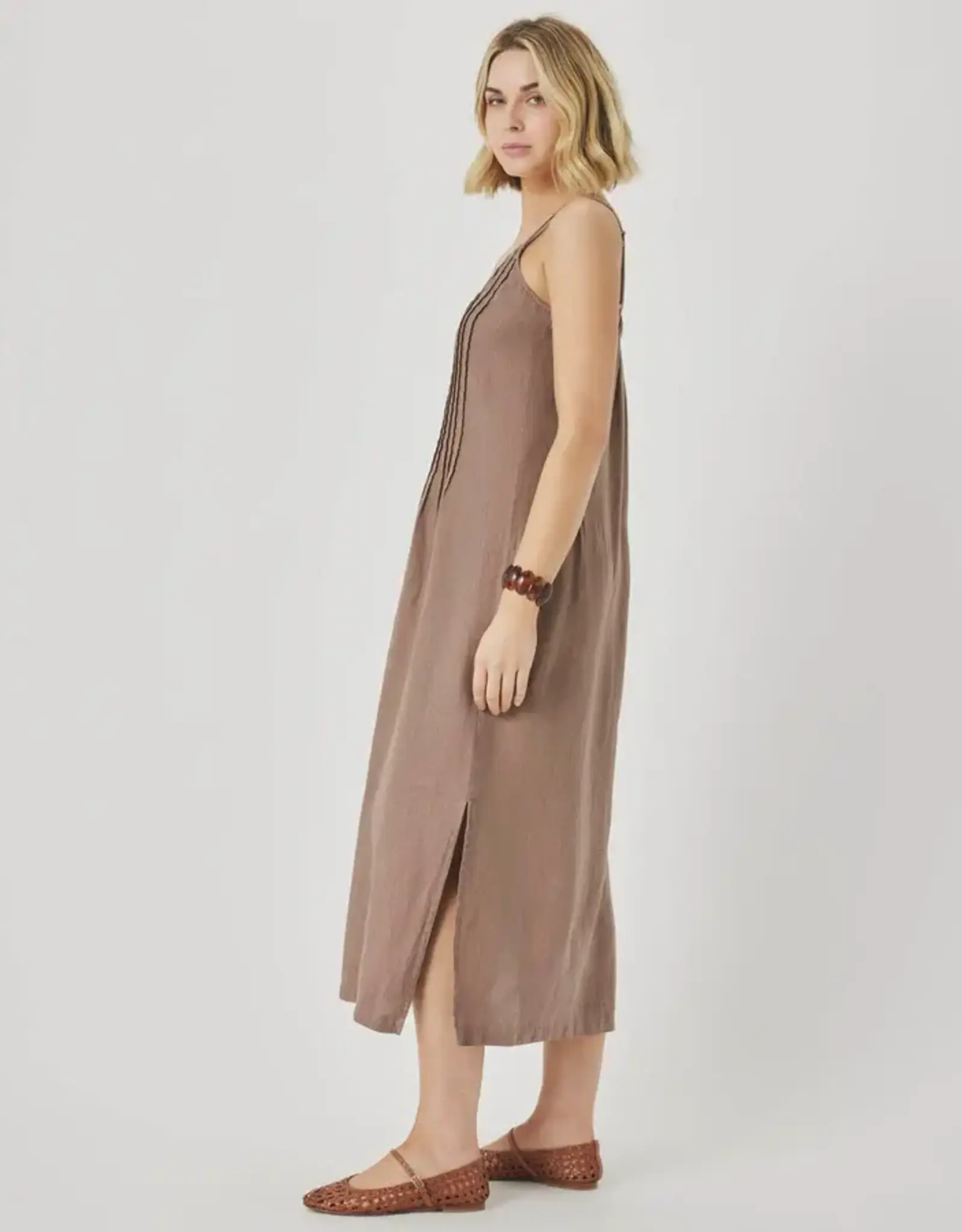 Splendid Stella Linen Pintuck Midi Dress