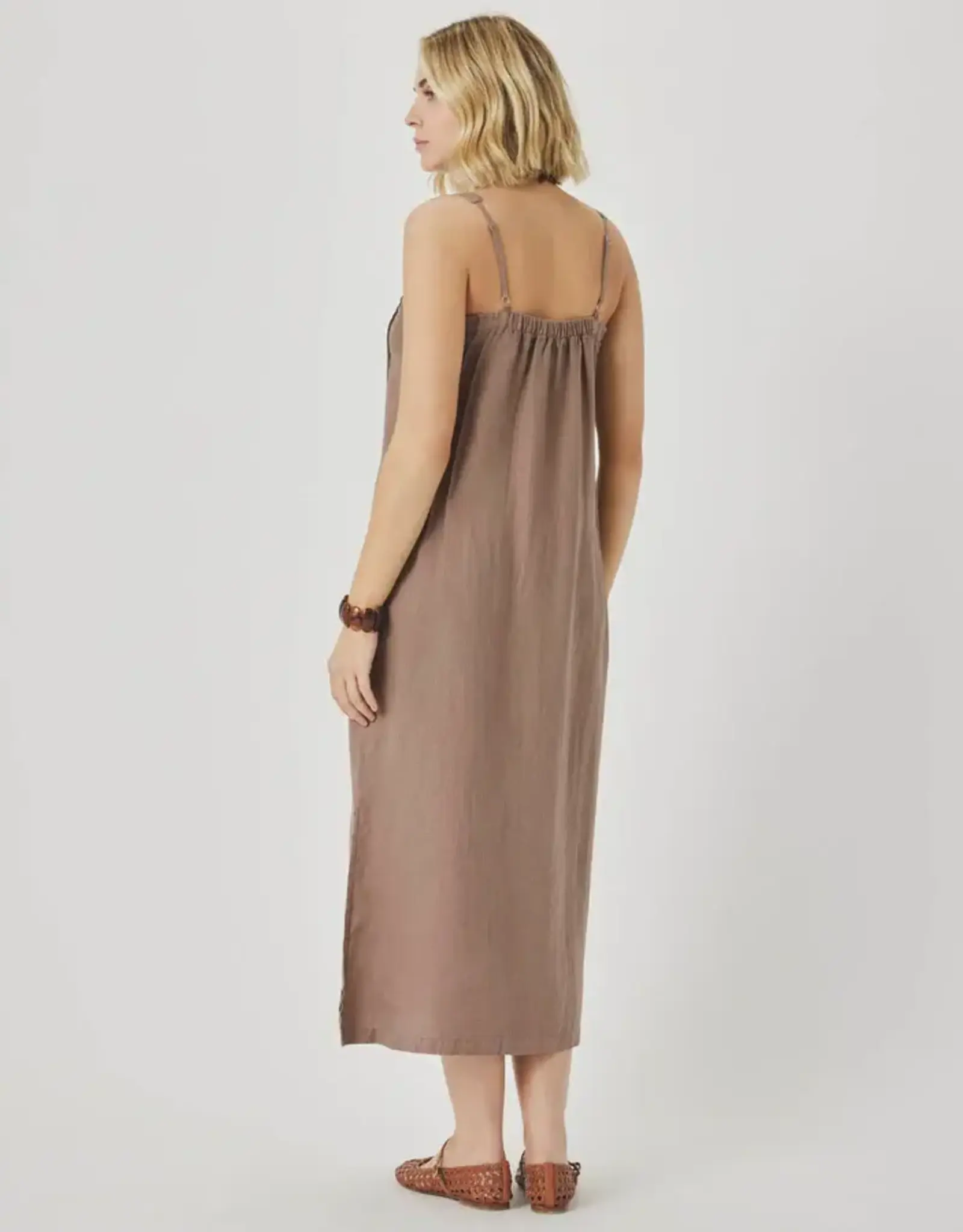 Splendid Stella Linen Pintuck Midi Dress