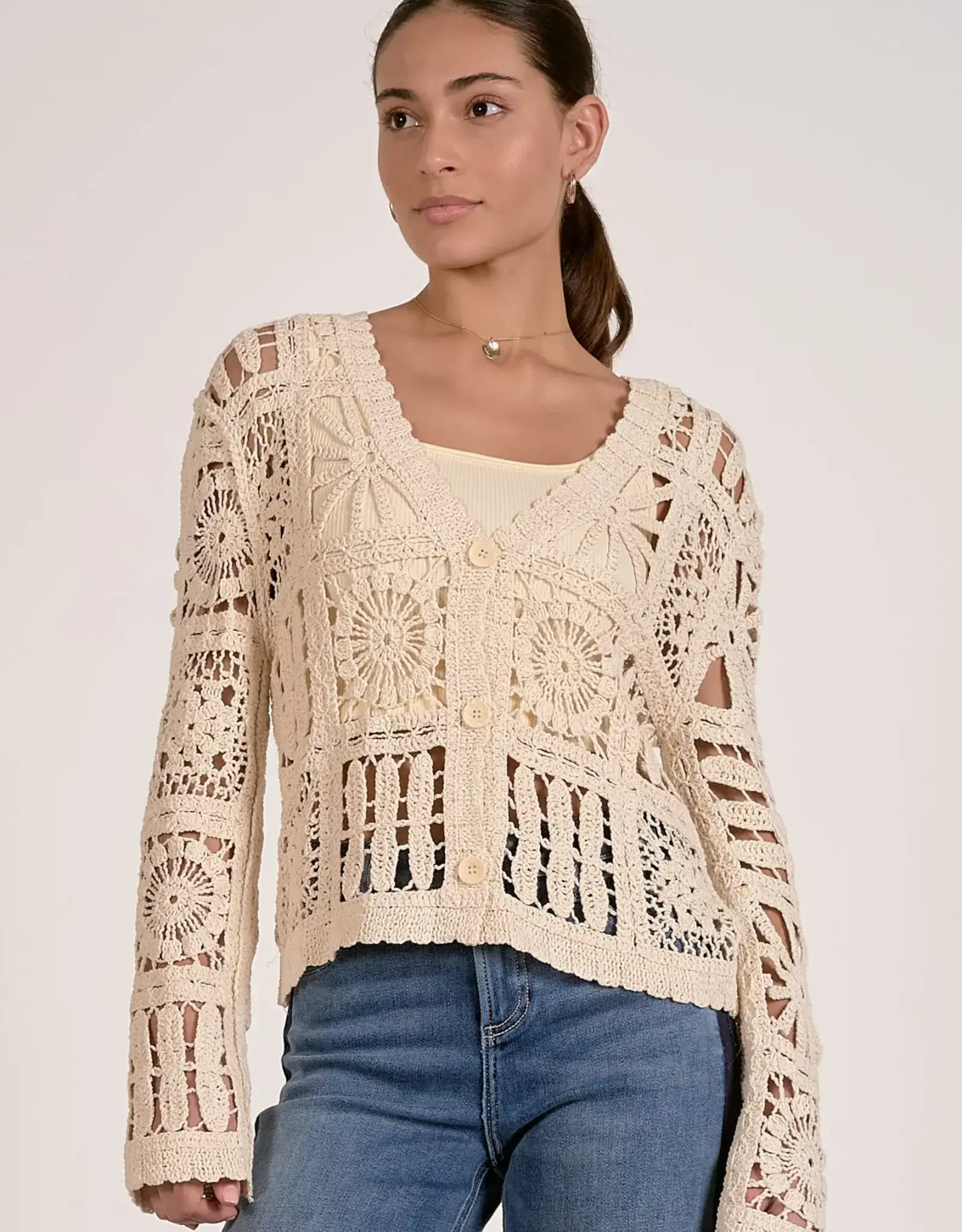 Crochet Shay Cardi Natural