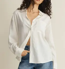 Z Supply Perfect Linen White Shirt