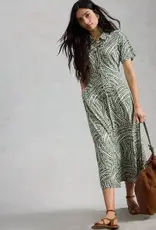 White Stuff  Rua Shirt Dress Green Print