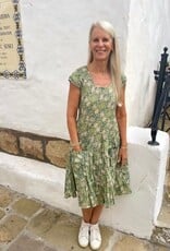 Dress Addict  Light Green Print Dress