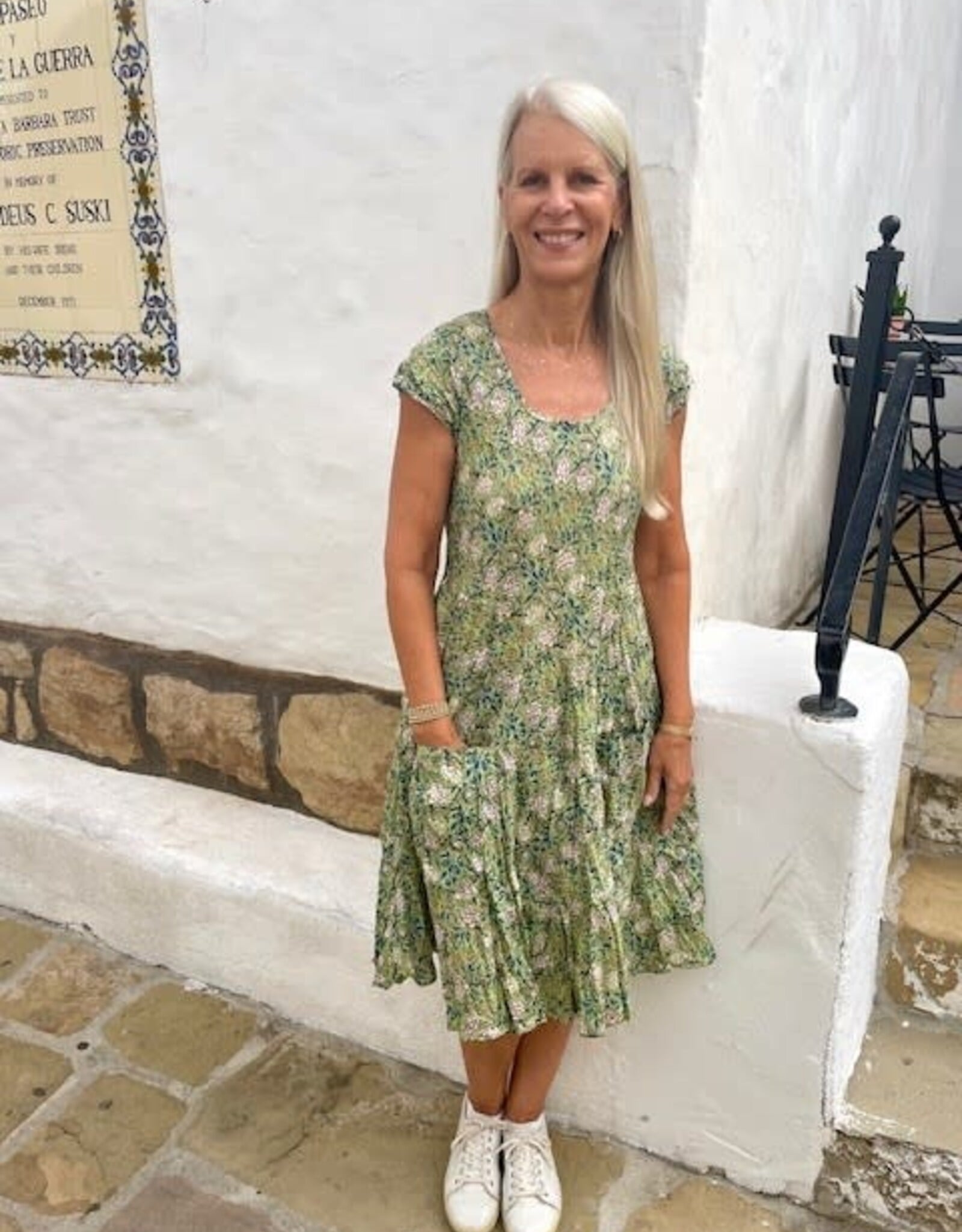 Dress Addict  Light Green Print Dress