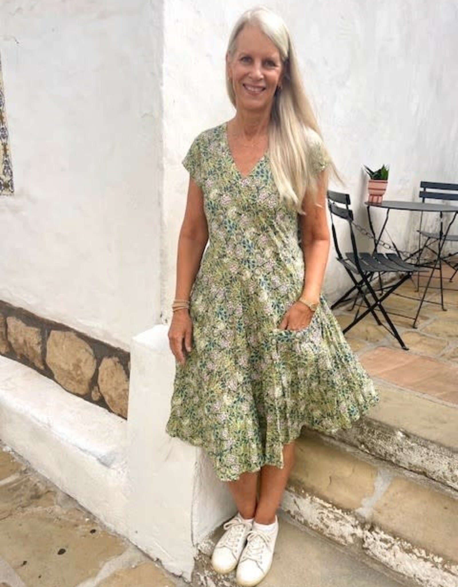 Dress Addict  Light Green Print Dress