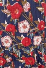 Dress Addict  Cotton Dress Navy/Red