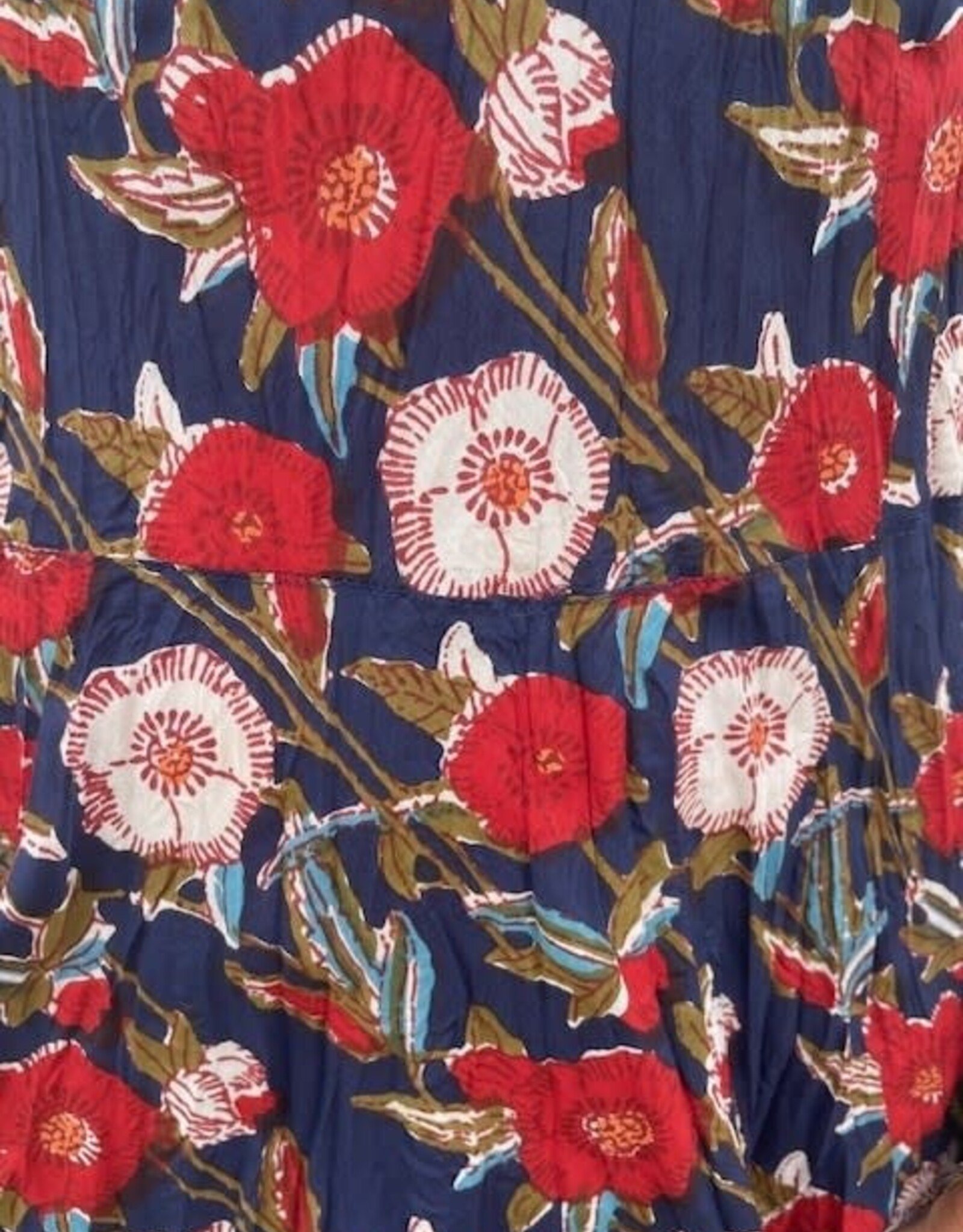Dress Addict  Cotton Dress Navy/Red