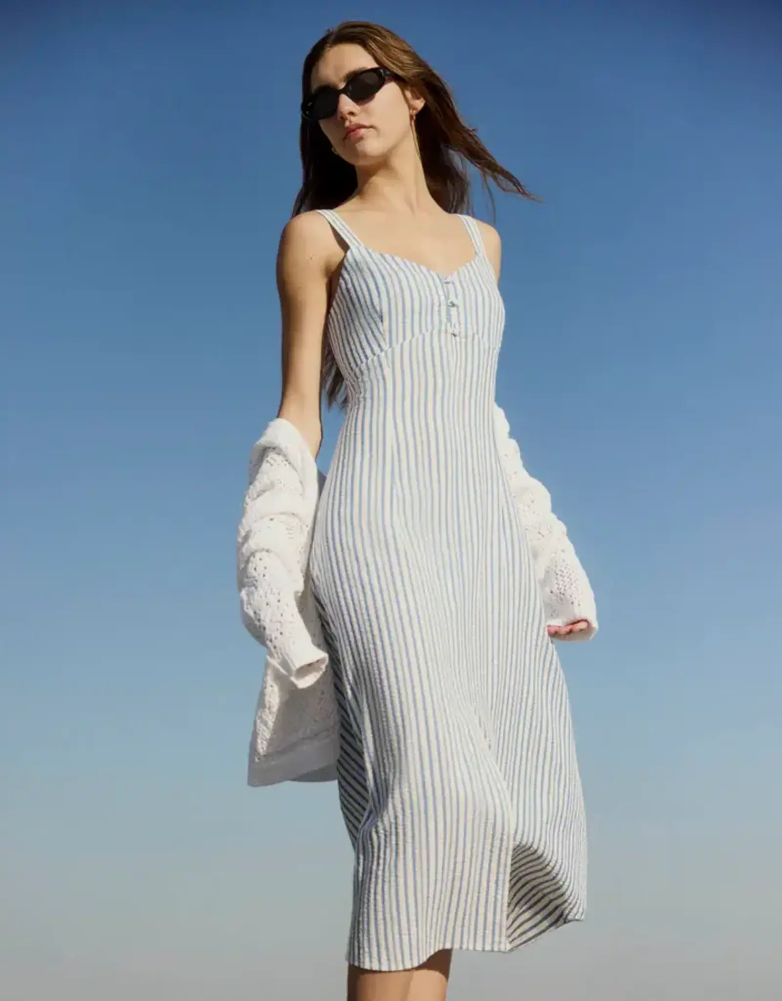 Splendid Madelyn Stripe Midi Dress