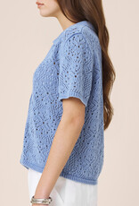 Splendid Beckham Crochet Polo Sweater