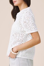 Splendid Beckham Crochet Polo Sweater
