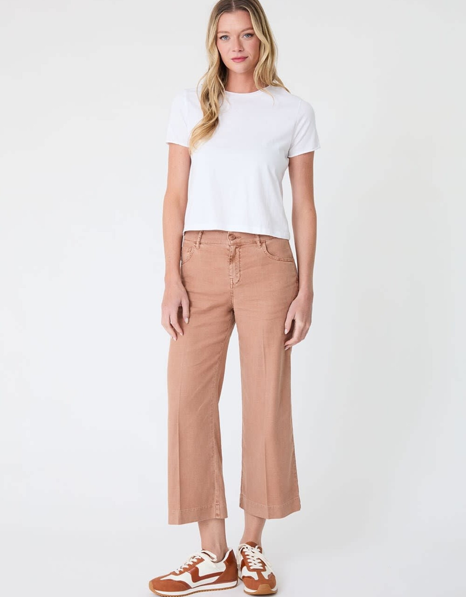 Level 99  Anabelle Wide Leg Pant Mocha