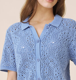 Splendid Beckham Crochet Polo Sweater
