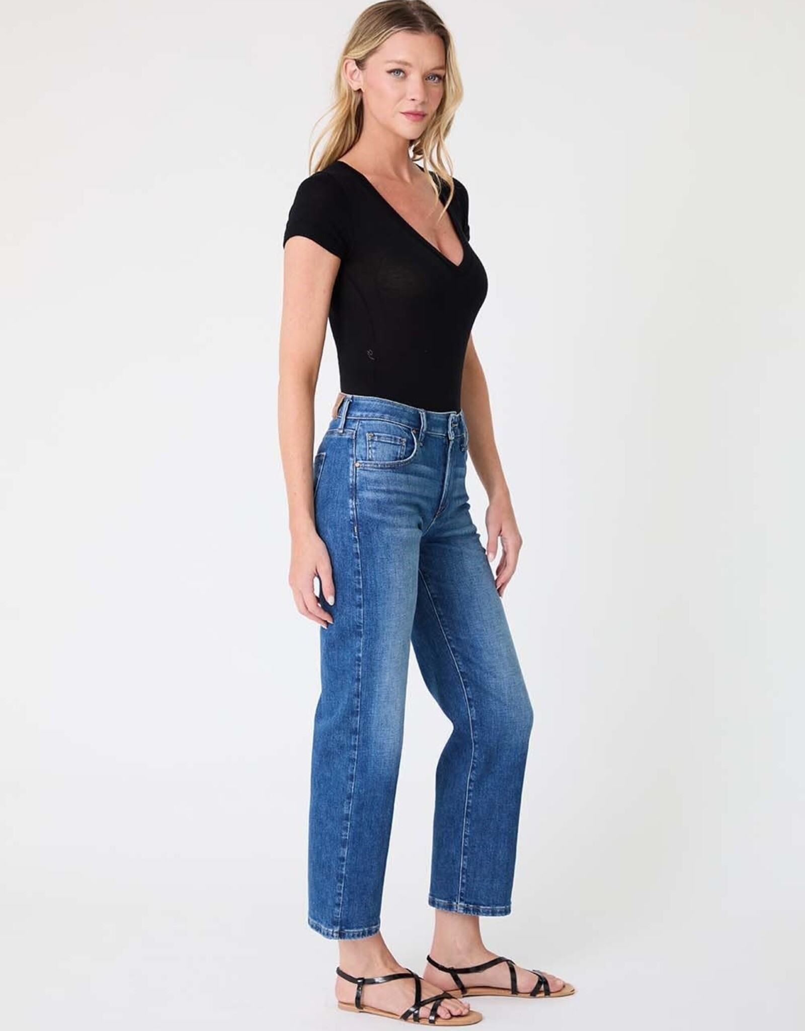 Level 99 Zoey Straight Jean Blue Cast