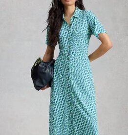 White Stuff Rua Shirt Dress Blue/Green