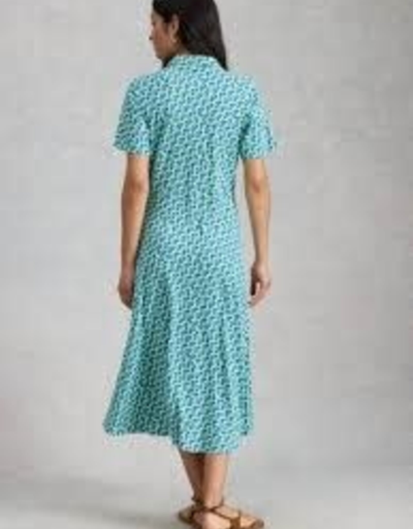 White Stuff Rua Shirt Dress Blue/Green
