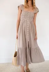 Marea  Celine Dress Mocha Gingham