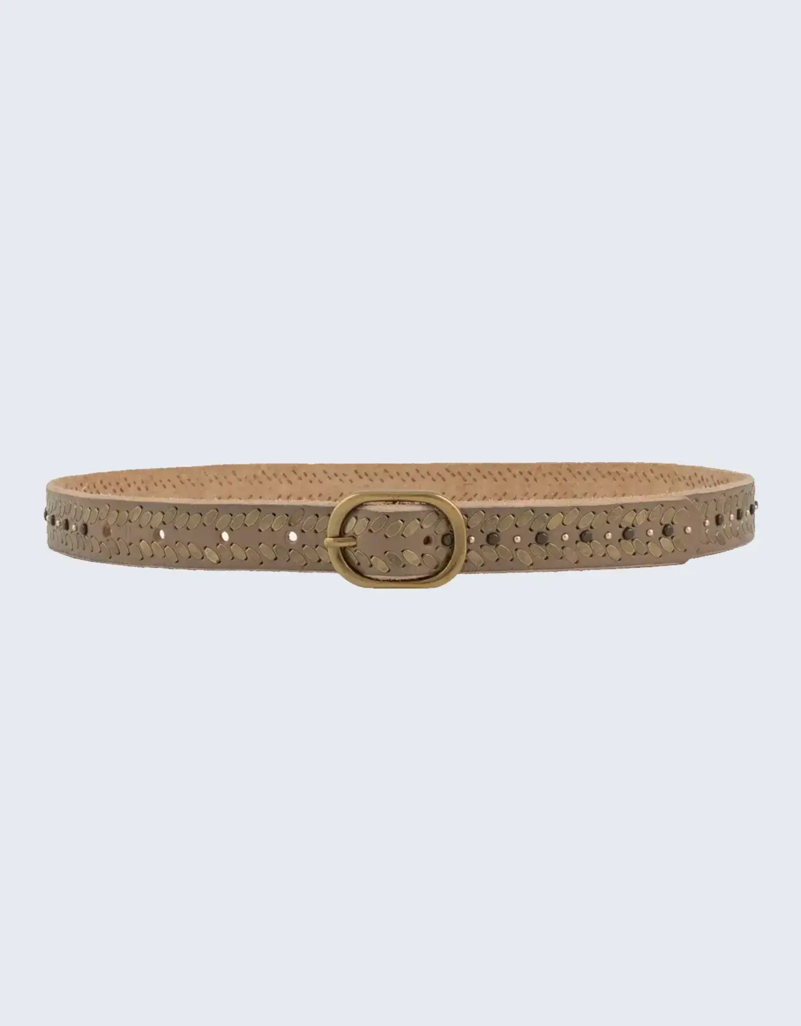 Amsterdam Heritage Aurelia Studded Belt Taupe