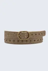 Amsterdam Heritage Aurelia Studded Belt Taupe