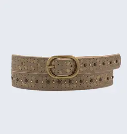 Amsterdam Heritage Aurelia Studded Belt Taupe