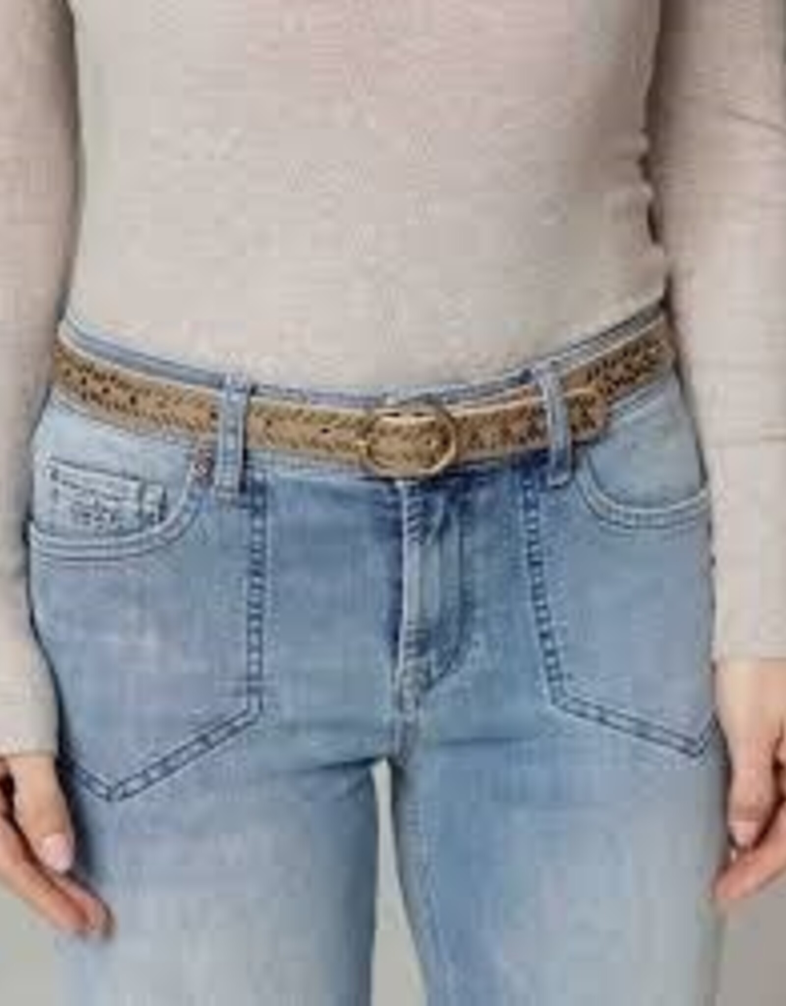 Amsterdam Heritage Aurelia Studded Belt Taupe
