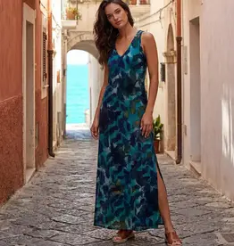 Karen Kane Burnout Maxi Dress Teal