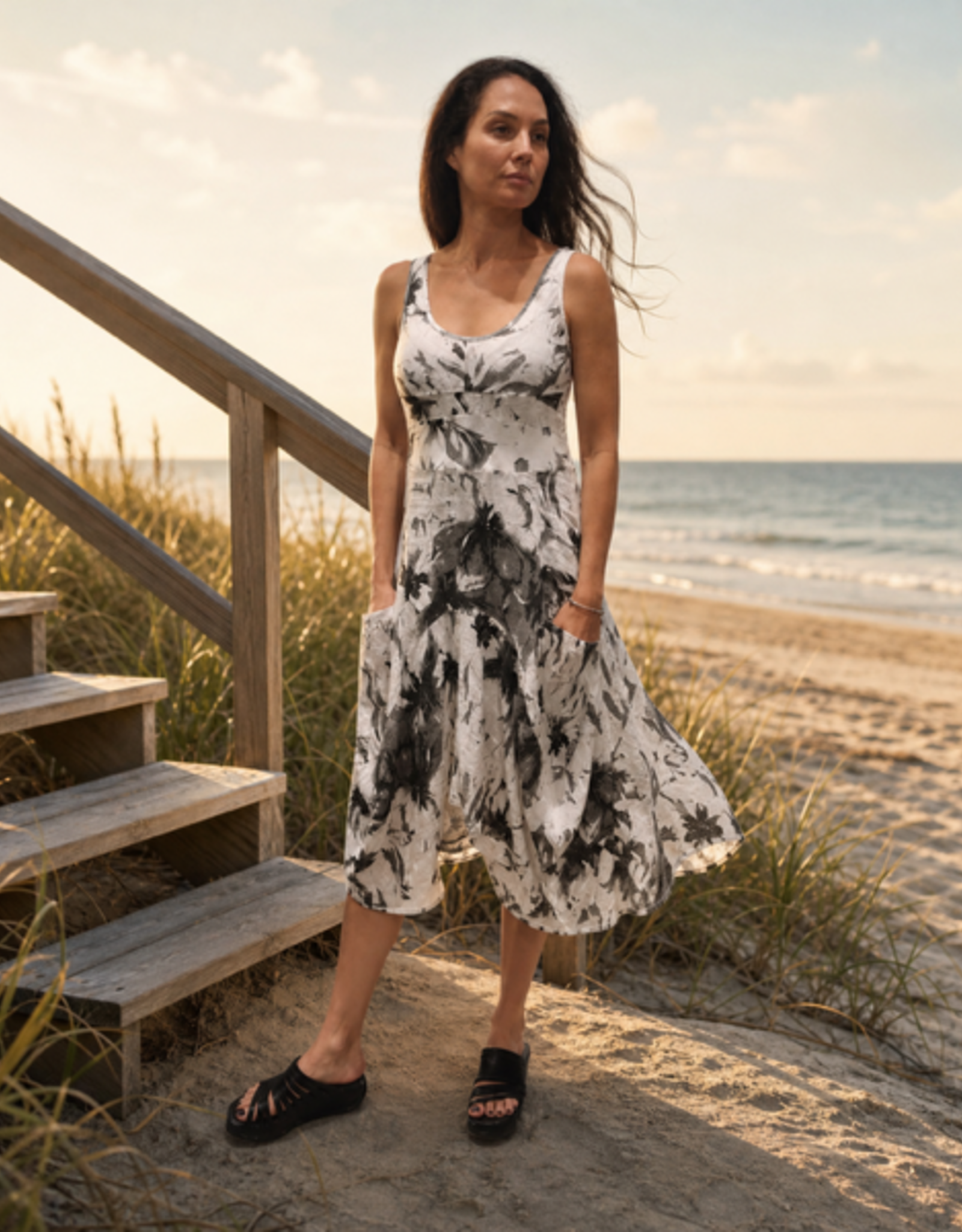 Inizio  Magic Linen Dress Floral Print
