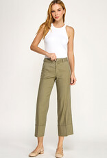 Level 99  Lauren Cuffed Trouser Willow