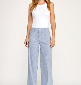 Level 99 Hampton Wide Leg Trouser Stripe